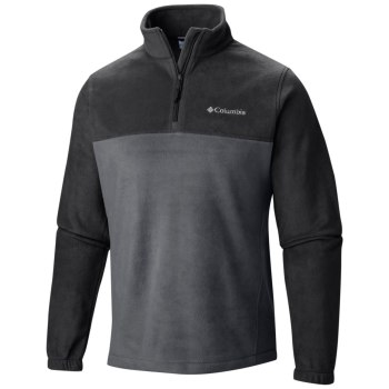 Pánské Svetry Columbia Steens Mountain Half Zip Fleece Černé Tmavě Šedé QNSKVH783